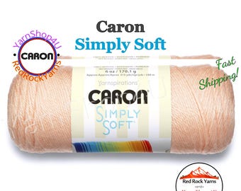 LIGHT COUNTRY PEACH - Caron Simply Soft 6oz / 315yds (170g / 288m) 100% Acrylic yarn. Item H970039737