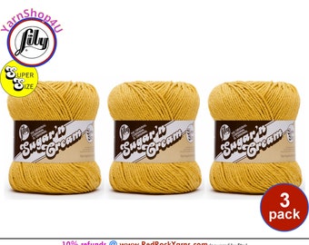 BAMBOO - 3 Pack! Super Size 4oz | 190yds. 100% Cotton yarn. Original Lily Sugar N Cream. Color #18807 (4 ounces | 190 yards). 3 skeins!