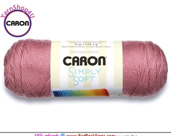 PLUM WINE - Caron Simply Soft 6oz / 315yds (170g / 288m) 100% Acrylic yarn. Item H970039722