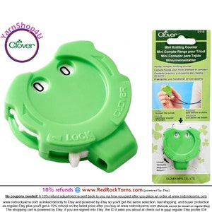 Clover Mini Knitting Row Counter, Clover Mini Kacha Knitting counter, click Stitch Counter, small row counter, small counter, Necklace #3118