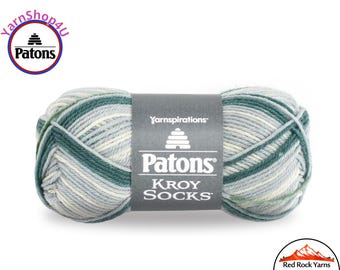 LANDSCAPE STRIPES - Patons Kroy Socks Yarn is 1.75oz | 166yds Super Fine Weight (1) Sock Yarn. A Blend of 75/25% Wool/Nylon (50g | 152m)