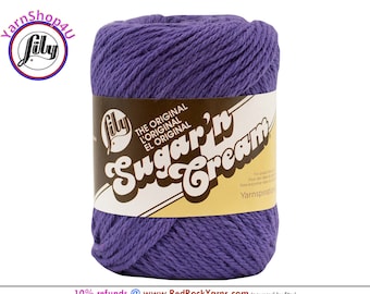GRAPE - 2.5oz | 120yd The Original Lily Sugar N Cream 100% Cotton Yarn (2.5 ounce / 120 yards)