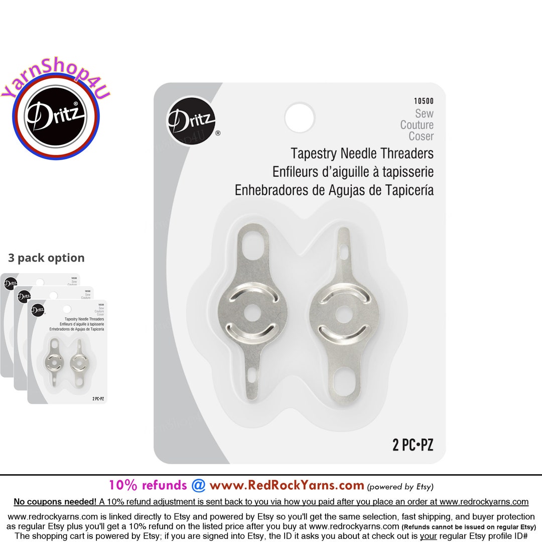 DRITZ Tapestry Needle Threaders option: 1 Pack or 3 for Threading