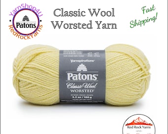 SOFT SPROUT - Patons Classic Wool Worsted Yarn Medium Weight (4). 100% wool yarn. 3.5oz | 194 yards (100g | 177m)