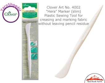 Clover Hera Marker (slim) leaves no pencil mark or residue. For marking, creasing, applique, sewing, pressing seams, Sashiko. ART No. 4002