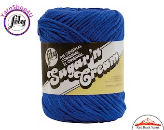 DAZZLE BLUE - 2.5oz | 120yd The Original Lily Sugar N Cream 100% Cotton Yarn (2.5 ounce / 120 yards)