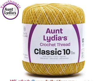 MIMOSA - Aunt Lydia's Classic 10 Crochet Thread. 300yds. Item #154-0223