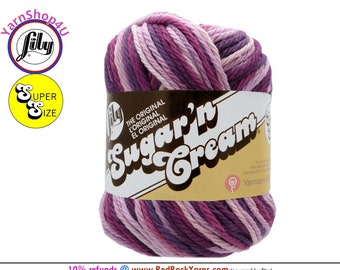 GARDEN PARTY Super Size 3oz | 143yds. 100% Cotton yarn. Original Lily Sugar N Cream. (3 ounces | 143 yards). Color #19999