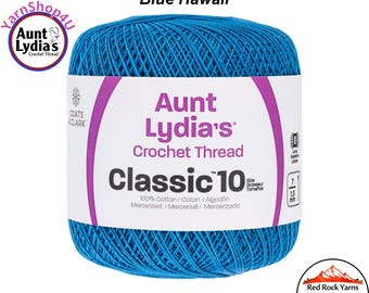 BLUE HAWAII - Aunt Lydia's Classic 10 Crochet Thread. 350yds. Item #154-0805