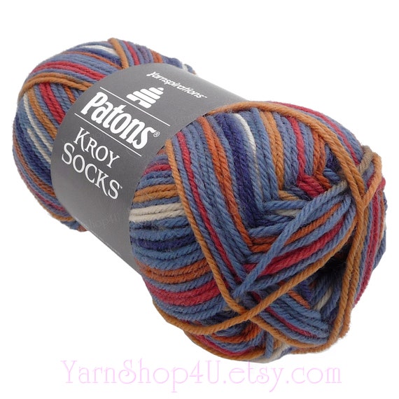 Pack Of 6) Patons Kroy Socks Yarn-Mid Century Stripes