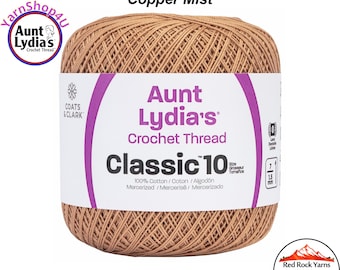 COPPER MIST - Aunt Lydia's Classic 10 Crochet Thread. 350yds. Item #0310