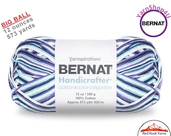 MOONDANCE - 12oz | 573 yard! Bernat Handicrafter Big Ball 100% Cotton Yarn. Item 16203434016