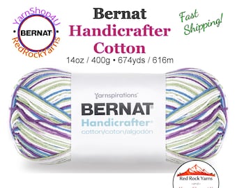 FRUIT PUNCH - 12oz | 573 yards! Bernat Handicrafter Big Ball 100% Cotton Yarn. Item 16203433319