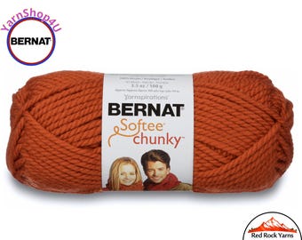 PUMPKIN Bernat Softee Chunky Yarn Super Bulky Yarn. 3.5oz | 108yds | 100% Acrylic Yarn. Item 16112828630
