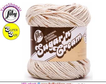 SONOMA Super Size 3oz | 143yds. 100% Cotton yarn. Original Lily Sugar N Cream. (3 ounces | 143 yards). Color #19512