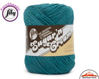 TEAL - 2.5oz | 120yd The Original Lily Sugar N Cream 100% Cotton Yarn (2.5 ounce / 120 yards)