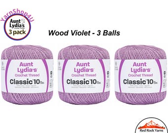 WOOD VIOLET - Aunt Lydia's Classic 10 Crochet Thread. 350yds. Item #154-0495