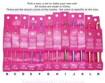 BULK BUY Boye Crochet Hooks B, C, D, E, F, G, H, I, J, K, L, N Pick Your  Sizes/setss You Get THREE of Each You Select -  Ireland
