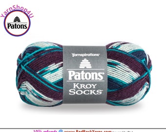BLUE RASPBERRY - Patons Kroy Socks Yarn is 1.75oz | 166yds Super Fine Weight (1) Sock Yarn. 75/25% Wool/Nylon (50g | 152m). Color 55717