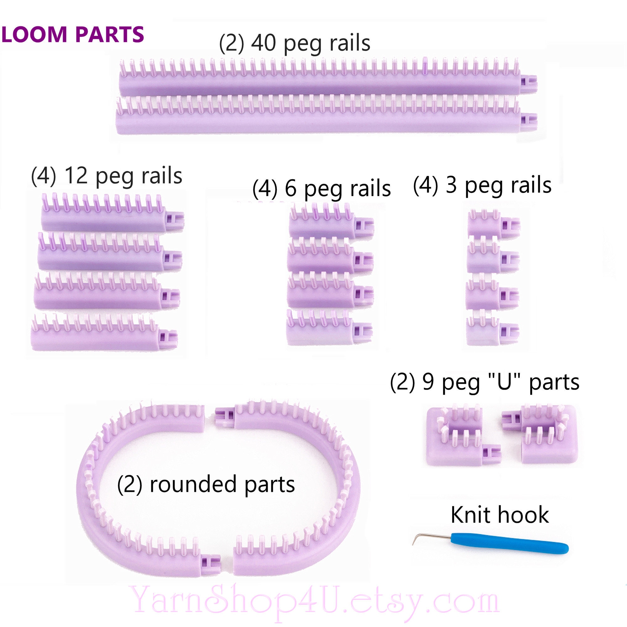 Adjustable MultiKnit Loom. Authentic Knitting Board Loom. Small Gauge