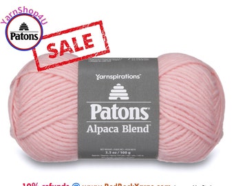 Clearance Sale! PINK PEONY- Patons Alpaca Blend bulky weight roving yarn. 3.5oz | 155yd. Color PEONY Item 24110101009 [Discontinued Color]