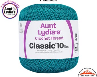 PEACOCK - Aunt Lydia's Classic 10 Crochet Thread. Item# 154-0856