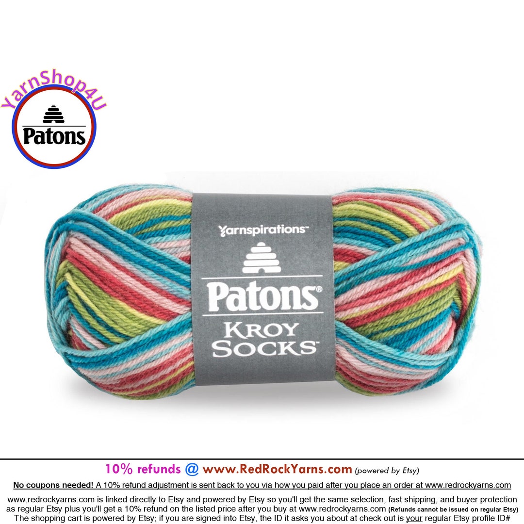 MEADOW STRIPES Patons Kroy Socks Yarn is 1.75oz 166yds Super Fine Weight 1 Sock Yarn. A Blend of 75 25 Wool nylon 50g 152m Etsy UK