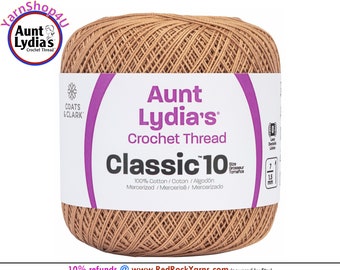 COPPER MIST - Aunt Lydia's Classic 10 Crochet Thread. 350yds. Item #0310