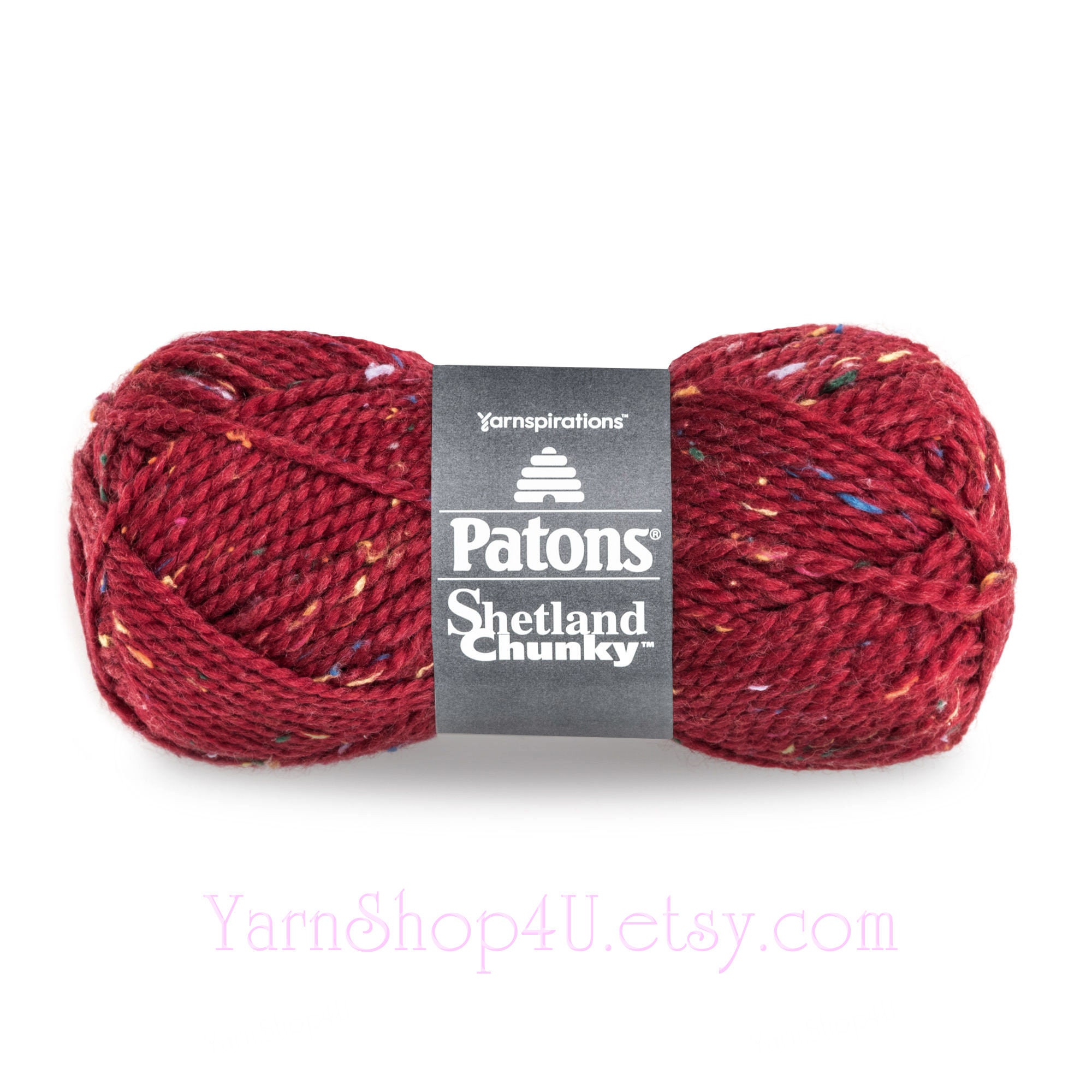 DEEP RED TWEED Patons Shetland Chunky Tweed Yarn. Bulky Etsy UK