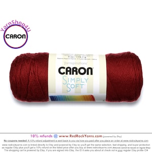 AUTUMN RED - Caron Simply Soft 6oz / 315yds (170g / 288m) 100% Acrylic yarn. Item H970032721