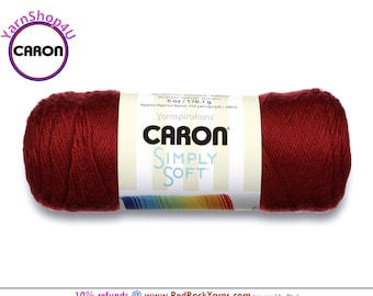 AUTUMN RED - Caron Simply Soft 6oz / 315yds (170g / 288m) 100% Acrylic yarn. Item H970032721