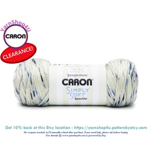 Clearance Sale! GALAXY - Caron Simply Soft Speckle 5oz / 235yds (141g /  215m) 100% Acrylic yarn. Item 29496161014