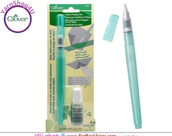 Clover Fabric Folding Pen with Marking solution, Just the Refill or get the pen with extra solution. Makes fabric easier to fold! 4053, 4054