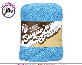 HOT BLUE - 2.5oz | 120yd The Original Lily Sugar N Cream 100% Cotton Yarn (2.5 ounce / 120 yards)