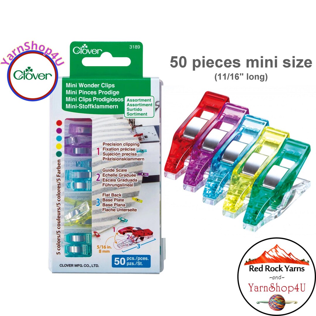 Mini Wonder Clips 50 Pcs in Assorted Colors. 11/16