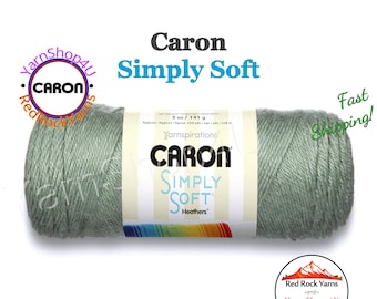 WOODLAND HEATHER - Caron Simply Soft Heathers 5oz / 250yds (141g / 228m) 100% Acrylic yarn. Color #9503