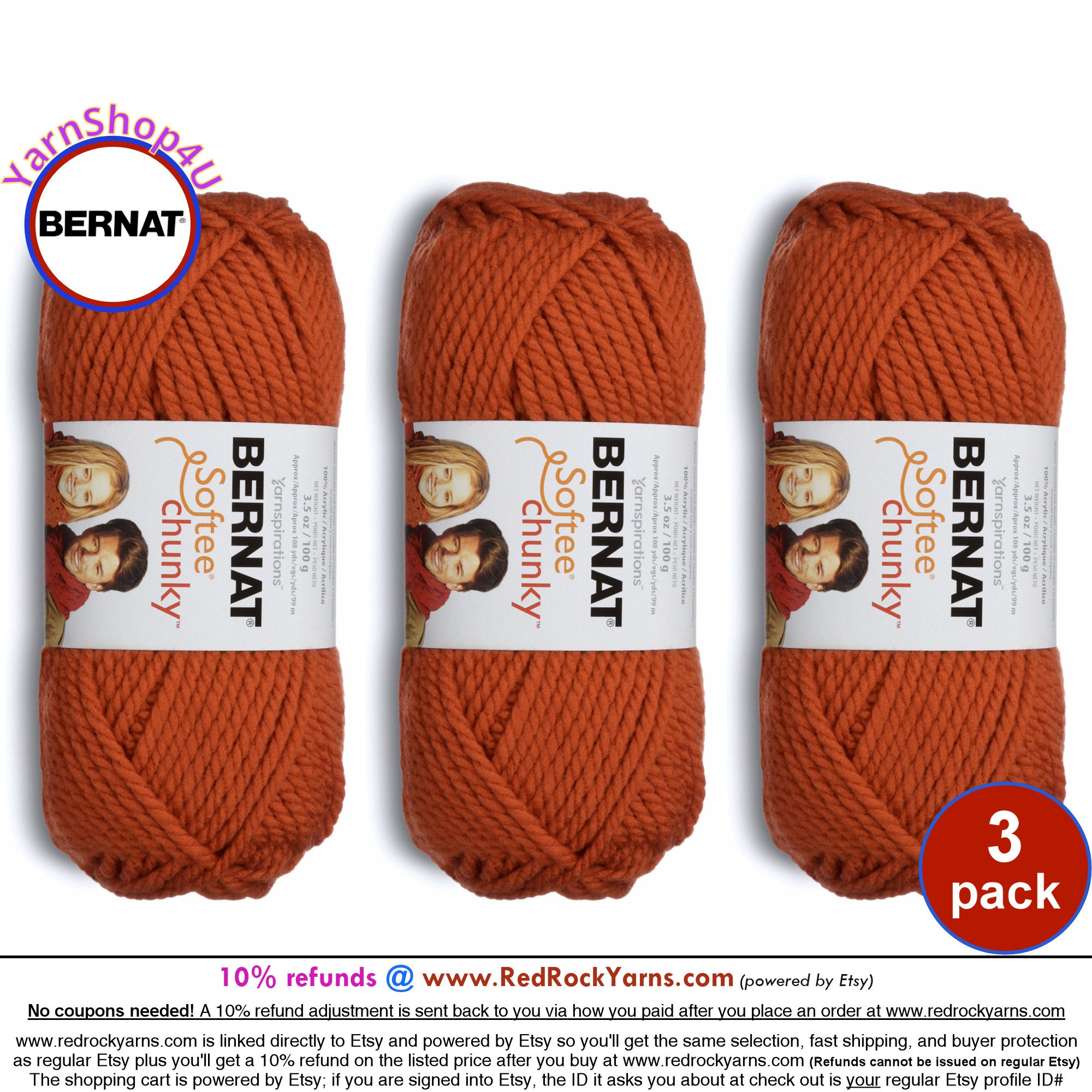 Bernat Softee Chunky Yarn (100g/3.5oz), Yarnspirations