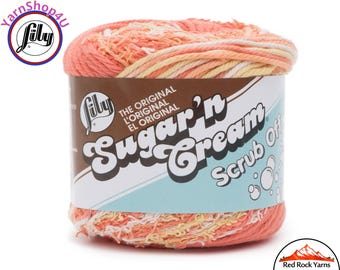 PAPAYA Lily Scrub Off - 2.6oz | 106yds of Lily Sugar'n Cream 100% Textured Cotton Yarn