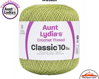 WASABI - Aunt Lydia's Classic 10 Crochet Thread. 350yds. Item #154-0397