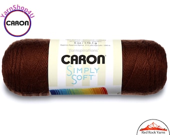 CHOCOLATE - Caron Simply Soft 6oz / 315yds (170g / 288m) 100% Acrylic yarn. Item H970039750