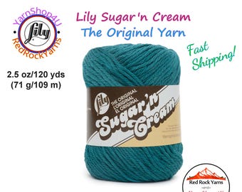 TEAL - 2.5oz | 120yd The Original Lily Sugar N Cream 100% Cotton Yarn (2.5 ounce / 120 yards)