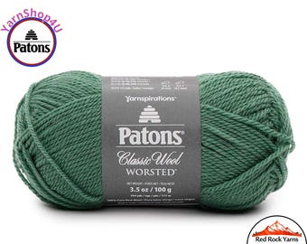 RICH GRASS - Patons Classic Wool Worsted Yarn Medium Weight (4). 100% wool yarn. 3.5oz | 194 yards (100g | 177m)