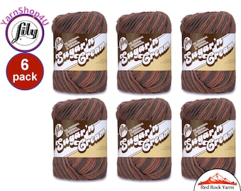 TERRA FIRMA 6 Pack! 2oz | 95yds each. Lily Sugar N Cream The Original 100% Cotton Yarn. 6 skein bag = Bulk Buy!