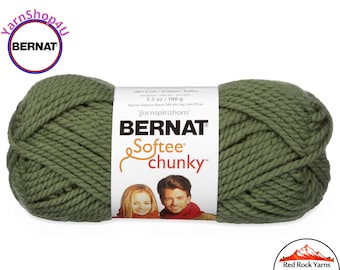 FOREST Bernat Softee Chunky Yarn Super Bulky Yarn. 3.5oz | 108yds | 100% Acrylic Yarn. Item 16112828243