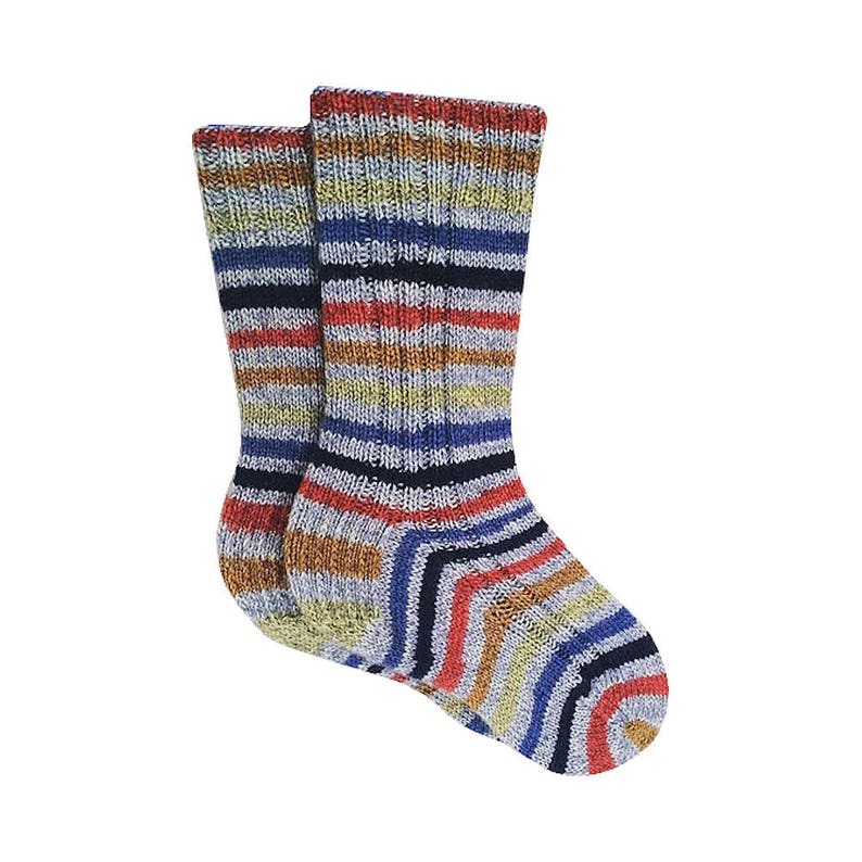 BLUE STRIPED RAGG Patons Kroy Socks Yarn is 1.75oz 166yds Etsy