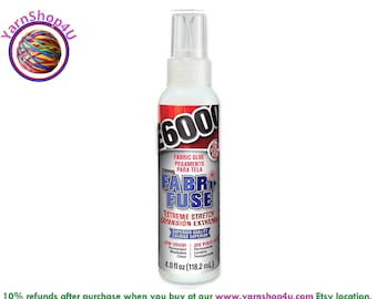 E6000 Fabri-Fuse 4.0 fl oz bottle. Washable, Flexible, Clear, Permanent Glue for fabric, felt, metal, wood, glass, rubber and much more
