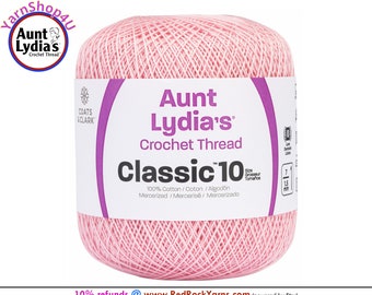 ORCHID PINK - Aunt Lydia's Classic 10 Crochet Thread. 350yds. Item #154-0410