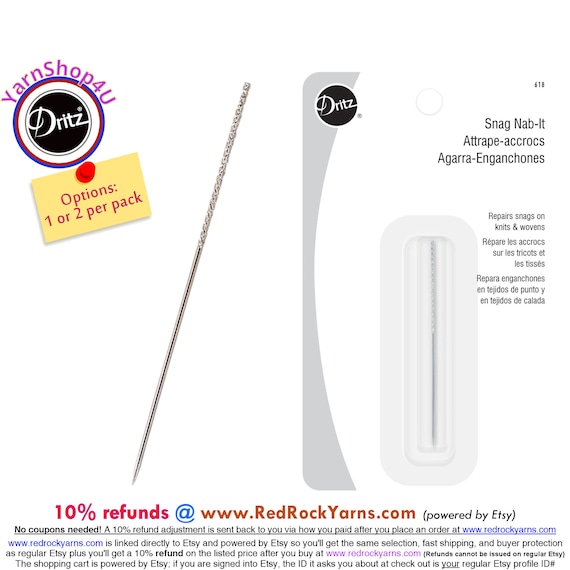 Snag Nab It Dritz Tool by Dritz. get 1 Pack or 2 Use to Fix Snags in Knits  and Wovens. Dritz 618 -  Finland