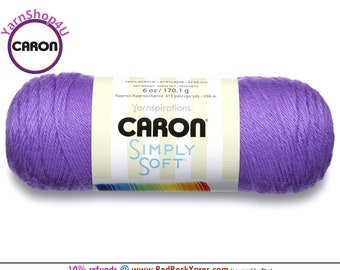 GRAPE - Caron Simply Soft Brites 6oz / 315yds (170g / 288m) 100% Acrylic yarn. Item H970039610