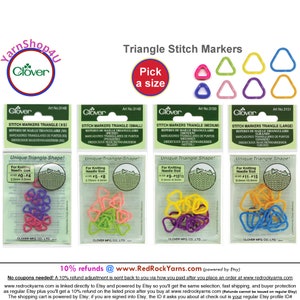 Clover Extra Small Triangle Stitch Markers #3148